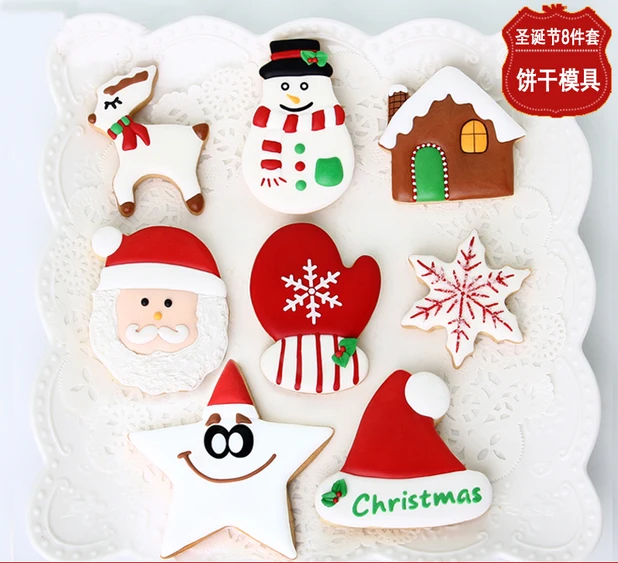 Christmas series B 8 kinds quality stainless steel cookie cutter sugar