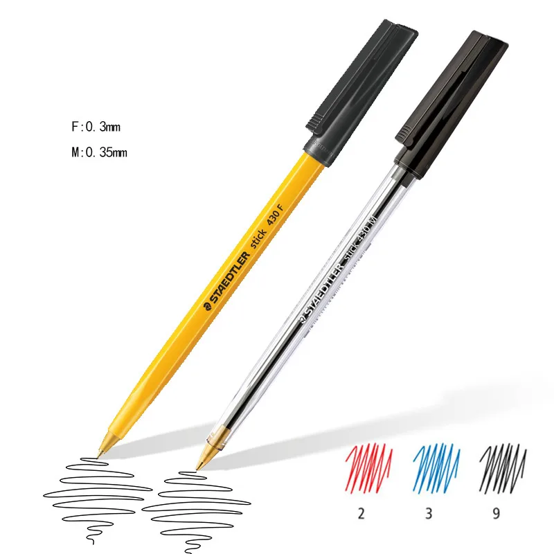 Ручка STAEDTLER 430F/M Canetas шариковые ручки Черный Синий Красный Ручка Студенческая Caneta офисная Lapiceros Creativos Papeleria Y Oficina