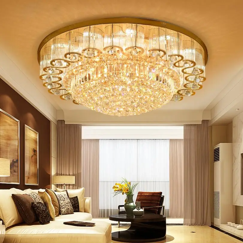 

Mediterranean Modern Led Chandelier Lustre Ceiling Luxury Tiffany Style Led Crystal Chandeliers Lighting For Living Room Bedroom