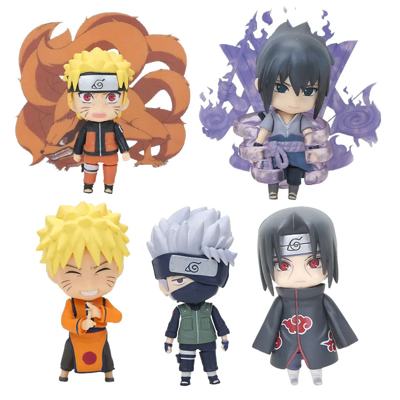 Us 1269 20 Offnendoroid Naruto Shippuden Figure Uzumaki Sasuke Uchiha Itachi Kakashi Hatake Haruno Sakura Toy Action Figure Model Gift 10cm In