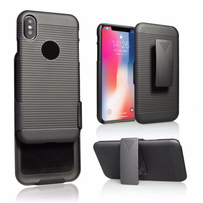 Tmoxen 2 in one mobile Swivel Belt Clip phone Cases For iphone X 10 6s