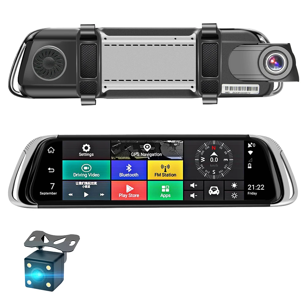 

10" display 4G Car Rearview Mirror Recorder ADAS Android GPS Nav Rear View Mirror FHD 1080P Touch Screen Car DVR Video Recorder