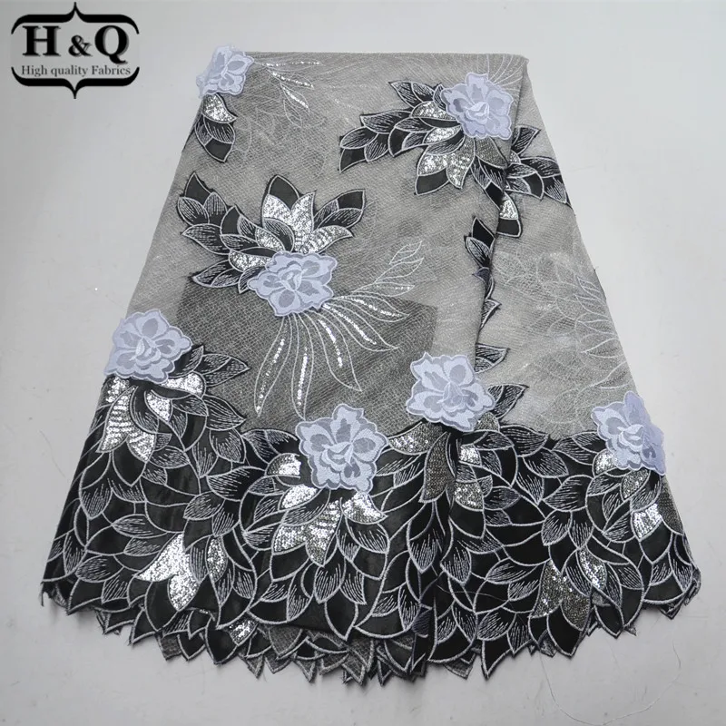 

Hottest Design African Organza Lace Fabric With Sequins 3D Applique Lace African Embroidery Lace Fabric 5 Yards/piece For Party