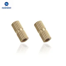 100 шт. m2 * l-3.5 (od) M3 * l-4.2 (od) M4 * l-5.2 (диаметр) гайка инъекции Медь вставить рифленой Гайки накатки инструмент hw038