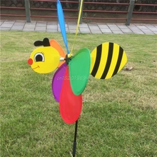 Cute 3D Large Animal Bee Windmill Wind Spinner Whirligig Yard Garden Decor Foldable T025