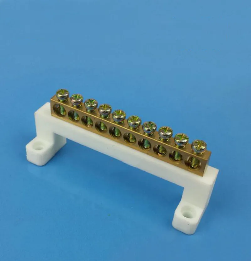 

Copper wiring Terminal Blocks row Zero Ground 10 bit Terminal Connector 5PCS