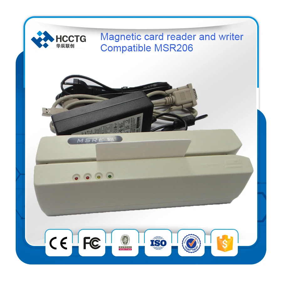 US $130.00 HCC206 Software POS USB Magnetic Reader Triple Tracks ReaderWriter Bank Card Writer