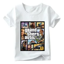 Niños Gta Street Fight Long con Gta 5 camiseta para bebés/niñas moda verano Tops niños Casual camiseta, ooo2180