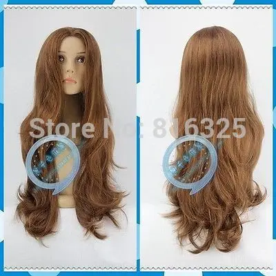 shun D&ampM3261&gtCosplay Wig Brown Long Curly Hair Bangs |