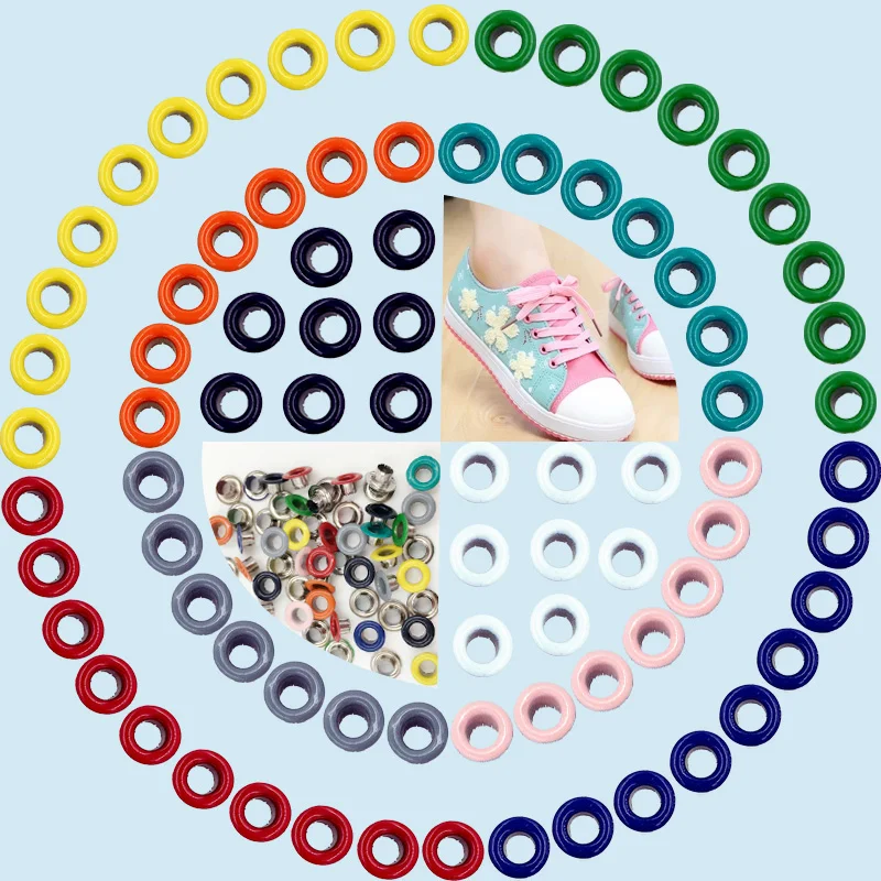 

DIY craft materials. Eye color spray gas. Eyelets rivets. Corn. Color buttonholes. Multicolor corns buckle. Shoelaces eye