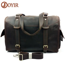 JOYIRTravel Bags Men Genuine Leather Vintage Bag Travel Duffle Totes Shoulder Bags Men s Luggage Cowhide