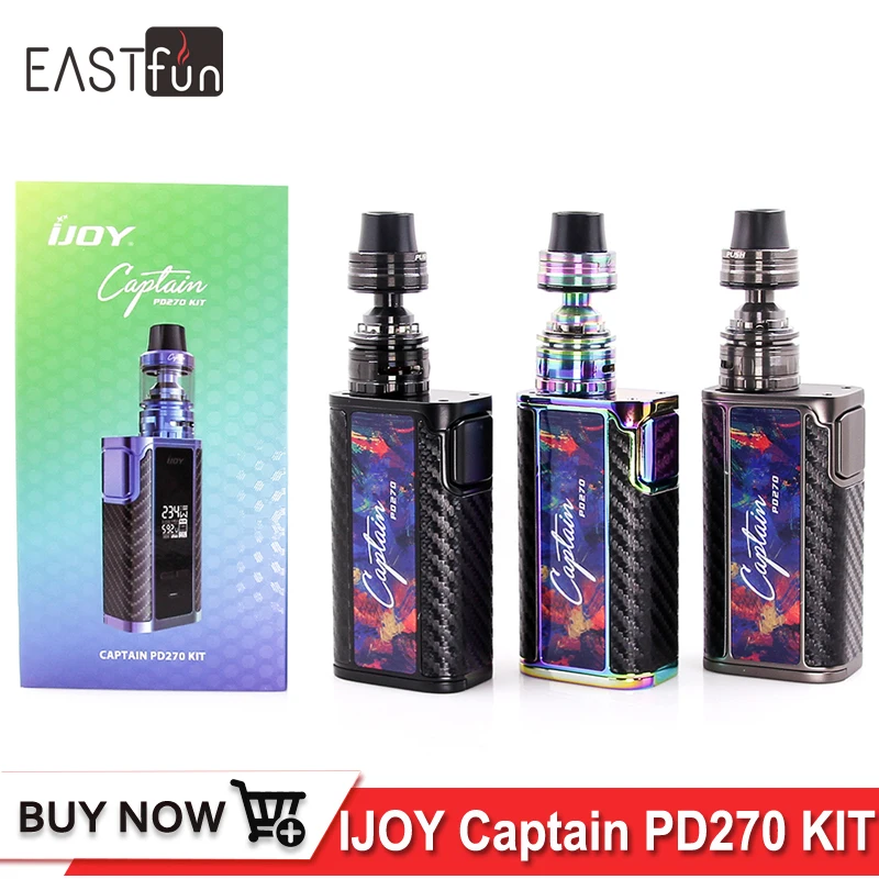 Оригинал IJOY капитан PD270 комплект с 20700 3000 мАч аккумуляторной батареи 234 Вт поле mod и