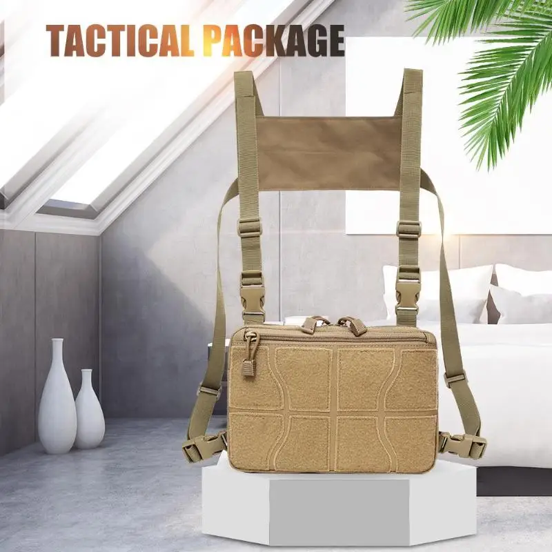 

Adjustable Chest Rig Waist Bag Hip Hop Cross Men Women Shoulder Bag Outdoor Hiking Hunting Travel Tactical Vest package