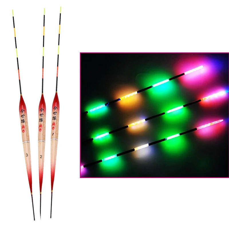 3pcs/lot Fishing Float LED Electronic Night Vision Electric Float Light