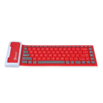 

Mini Keyboard Foldable Ultra 85 Keys Thin BT and Portable Dustproof Waterproof For Desktop Laptop Tablet and Mobile phone
