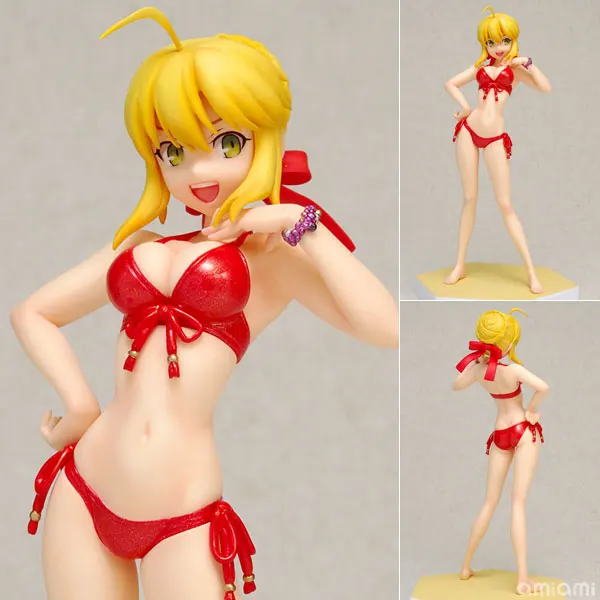 

Anime Beach Queens Fate/EXTRA Saber Red Edition Wave 1/10 Sexy PVC Figure Collection Model Toy SGFG253