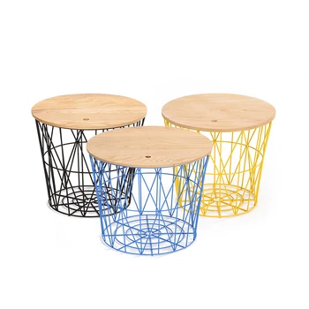 

20 inch Round Magazine Storage Wire Coffee Table