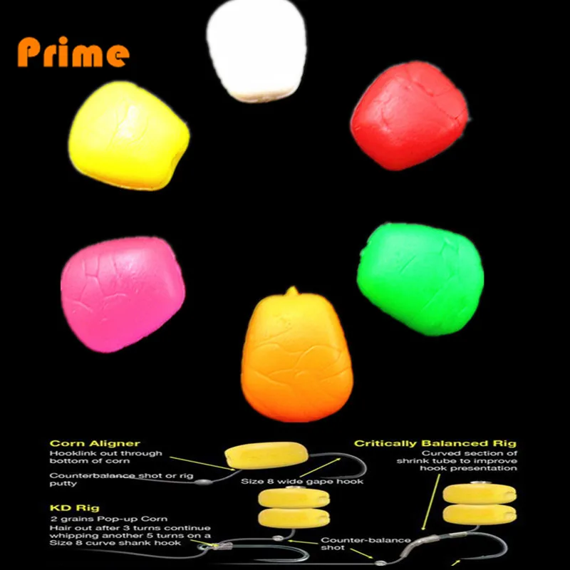 

50pcs/lot Carp Fishing corn floating Artifical bait maize floating lures pop-up baits Soft Bionic Simulation Pop up Lure
