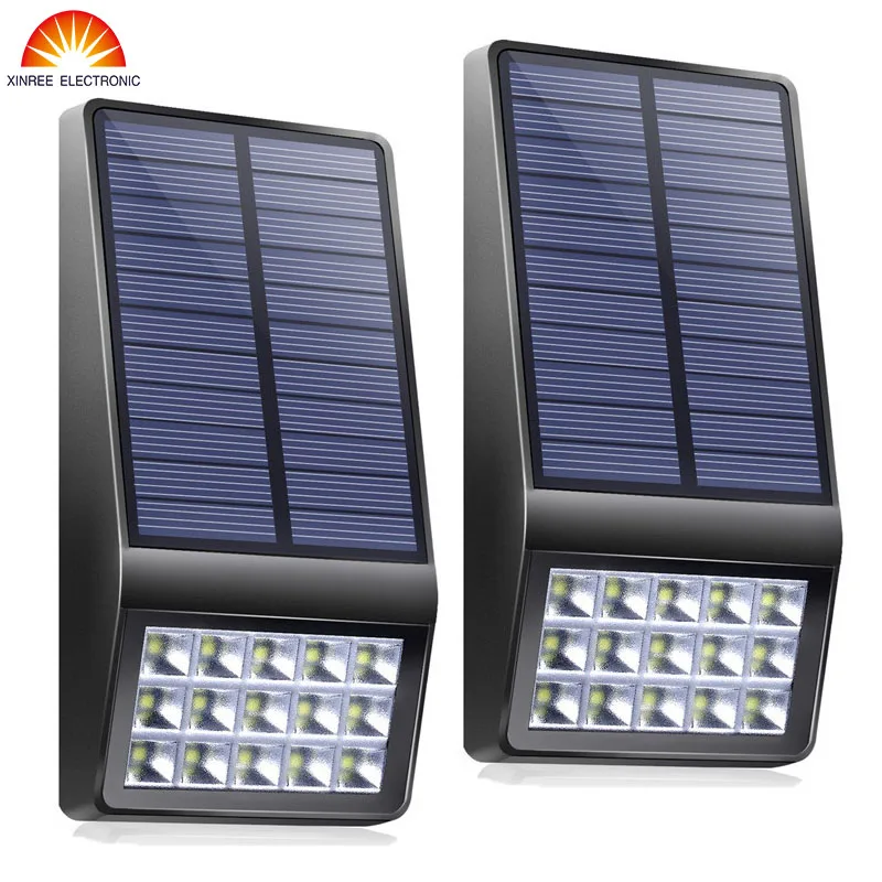 Супер яркий 2 шт 15 LED наружный Солнечный свет сад солнечная настенная лампа датчик