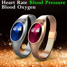 Fashion Women Blood Pressure Oxygen Heart Rate Monitor Smart Watch Android IOS Smartwatch Waterproof Smart Clock Fitness Watch