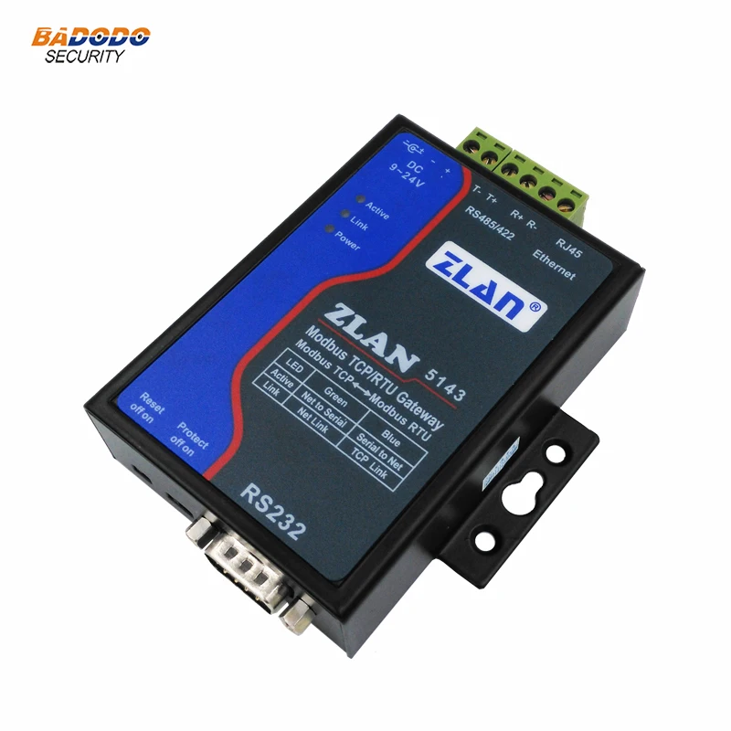 ZLAN5143 RS232 RS485 RS422 к Ethernet RJ45 конвертер Modbus RTU TCP шлюз скорость передачи данных многохост конвертер последовательного устройства сервер