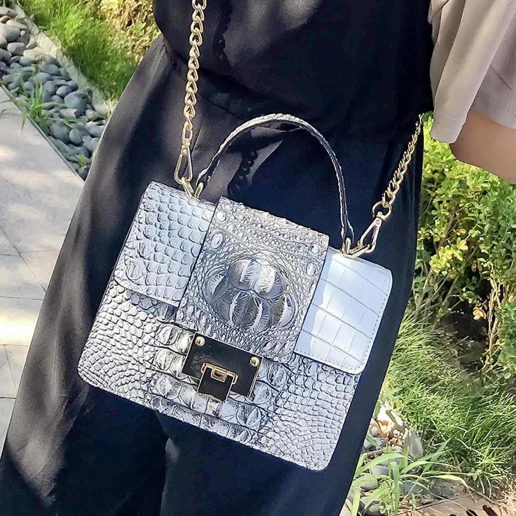Модные женские винтажные сумки через плечо из кожи аллигатора, сумки-мессенджеры, сумки с ручками, bolsos mujer de marca famosa, женские 704#40