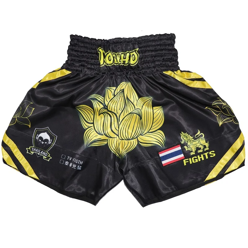 

ROLLHO Lotus mma shorts boxing trunks muay thai short mma boxing pants men women muay thai mma pants thai boxing kickboxing
