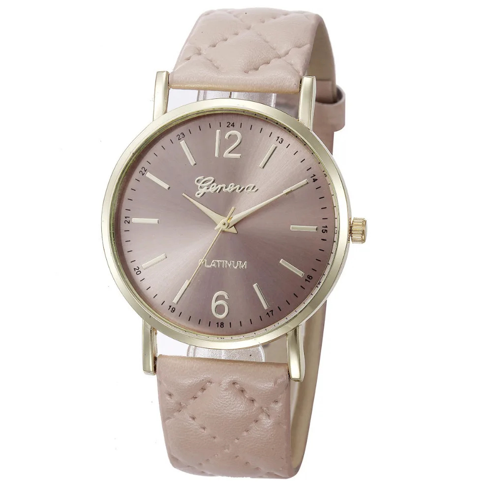 Новые модные женские часы Geneva Топ люксовый бренд дамские часы кожаные кварцевые часы reloj mujer мужские часы# D