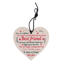 1 шт. лучший друг подарки на день рождения спасибо деревянные висячие сердце дружба Табличка Знак ремесла домашний декор
