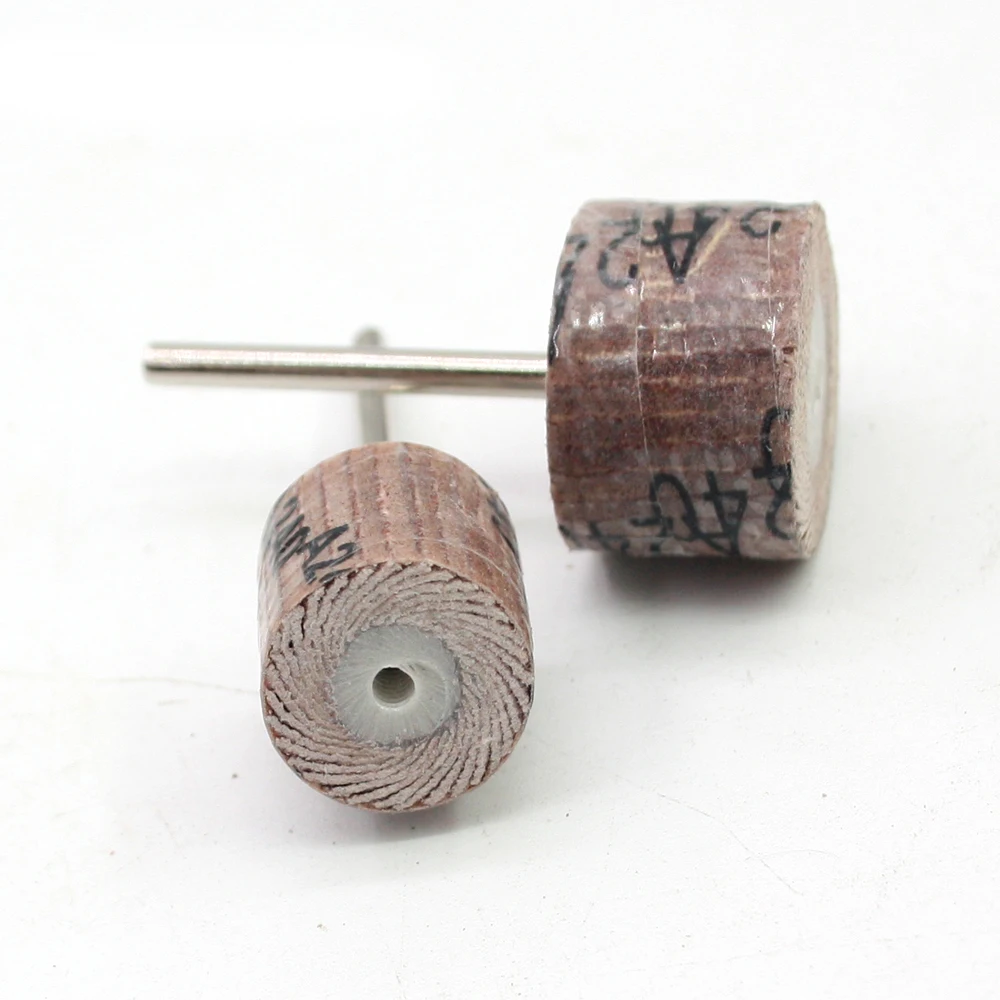Freeshipping 10 pcs sand paper polishing bits abrasive mops-wheel spindle mops sand paper wheel mounted flap wheels