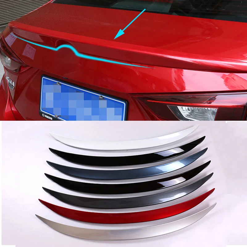 

1pc ABS Tail Rear Trunk Spoiler Wing Decoration Cove Car Accessories For Mazda Axela 2014 2015 2016