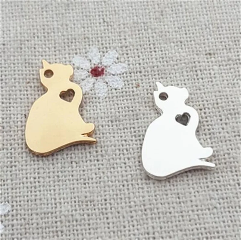 

High Polished 10 pcs/Lot Gold Color And Shiny Silver Color Animal Charms cat dog sheep charm For Jewelry Making
