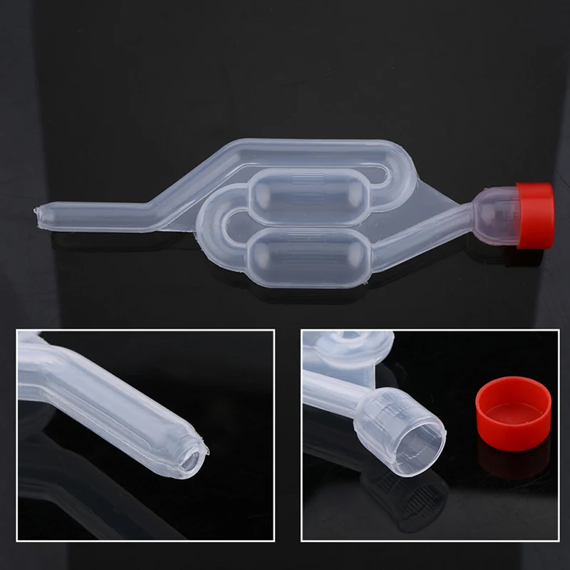 

Plastic Brew Check Valve Wine Fermentation Airlock Practical Wine Exhaust One Way Valve Transparent Wine Accessories With Lid