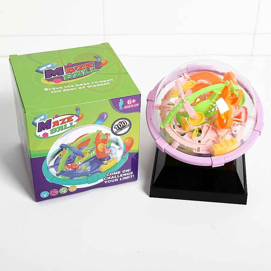 

3D Magic Maze Ball perplexus magical intellect ball 100 Challenging Obstacles Enhance Hand & Eye Coordination IQ Balance toy