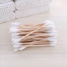 400 шт двойной наконечник ватных палочек для медицинских деревянных палочек Чистка ушей для носа женский Макияж ватные палочки инструменты для ухода за здоровьем