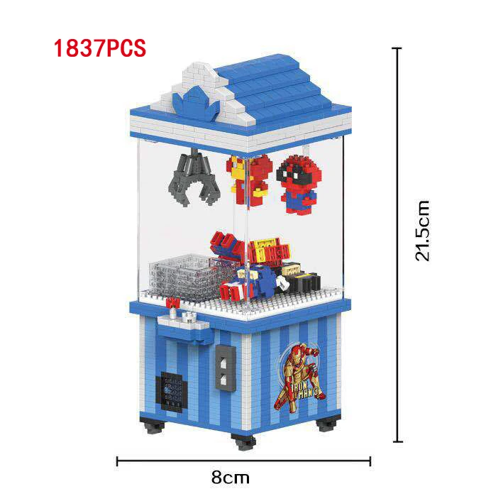 

Funny marvel super heroes doll nanoblock UFO Catcher bricks mini claw arcade crane micro diamond building block model toys