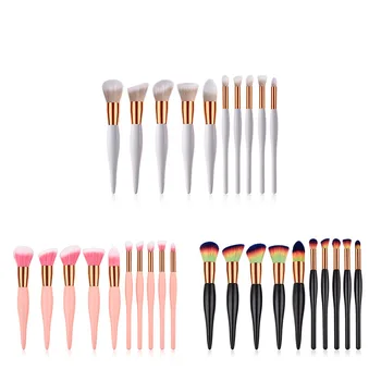 

10 pcs Powder Foundation Makeup Brush Set Fat Belly Concealer Eye shadow Blusher Makeup Brushes Eyebrow Brush Cosmetic Tool Kit