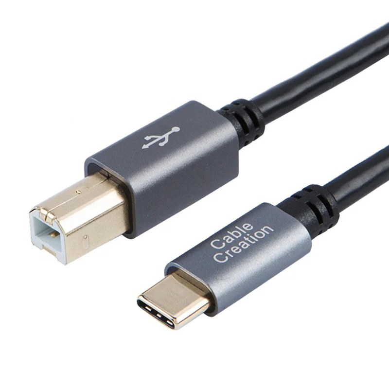 Длинный кабель для принтера и сканера с портом Type C на USB 2 0 типа B совместим HP Canon