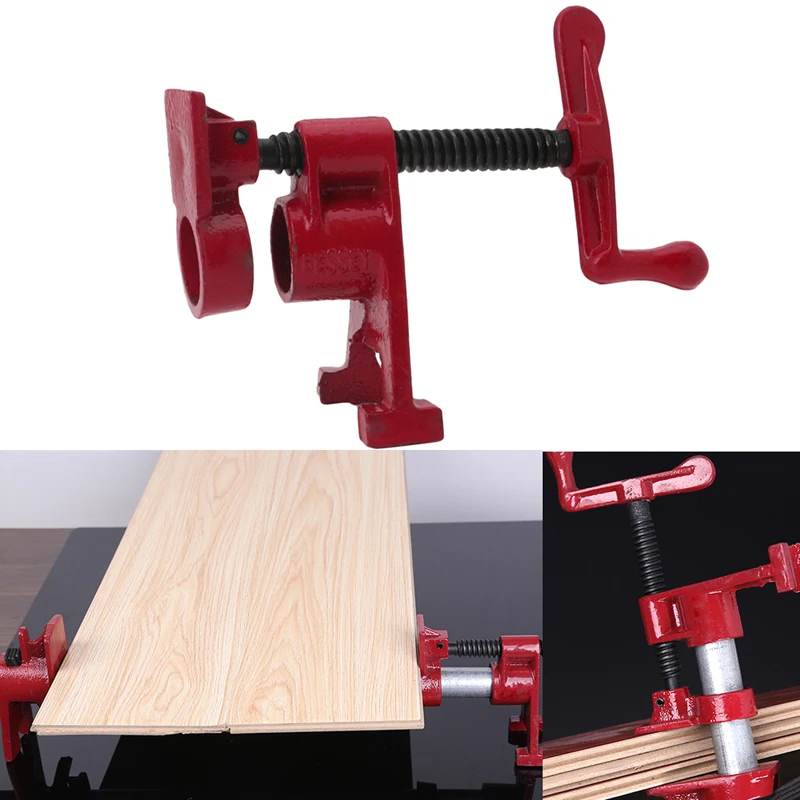 

3/4" Inch Clamps Wood Gluing Pipe Clamp Set Heavy Duty Profesional Woodworking Cast Structure