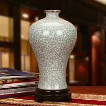 Jingdezhen ceramic vase antique vase vase modern Home Furnishing kiln wire crack decoration decoration the opening of jingdezhen high grade gift inscription hand painted ceramic vase decoration decoration design home furnishing liv