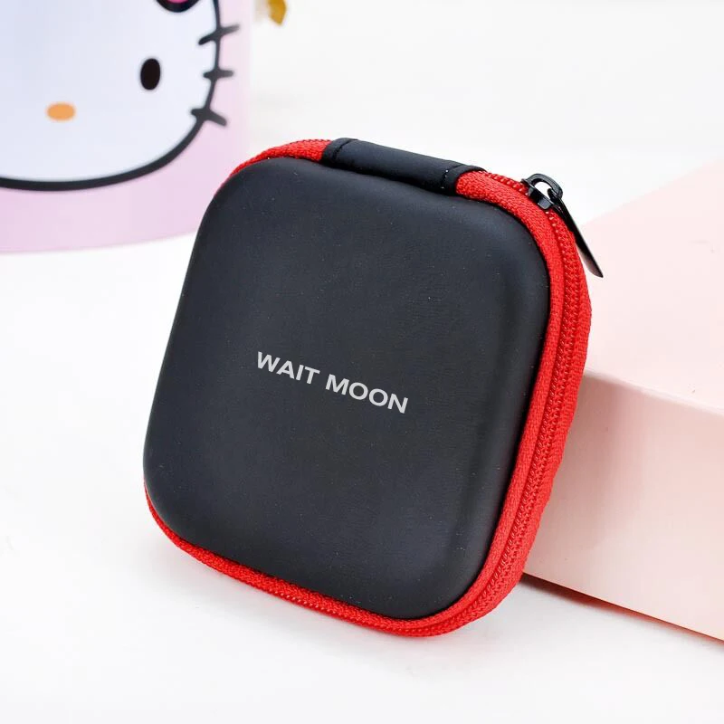 

Poratable Coin Purse Pouch Case Bag Mini Storage Box Square Data Cable Boxes Finish Hard Shell Holders Case Container Zipper EVA