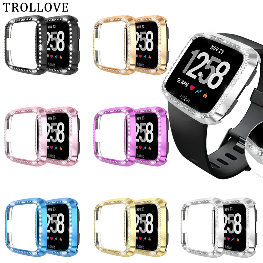 

Diamond Watch Case For Fitbit Versa / Versa Lite Bumper Smart Watch Strap Accessories PC Protection Shell Protective Cover Frame