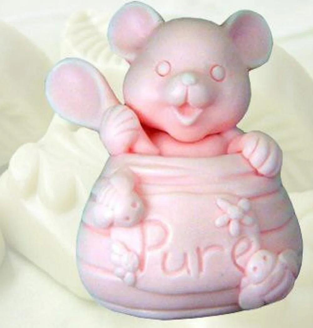 

mouse eating honey pure soap molds silicone mold