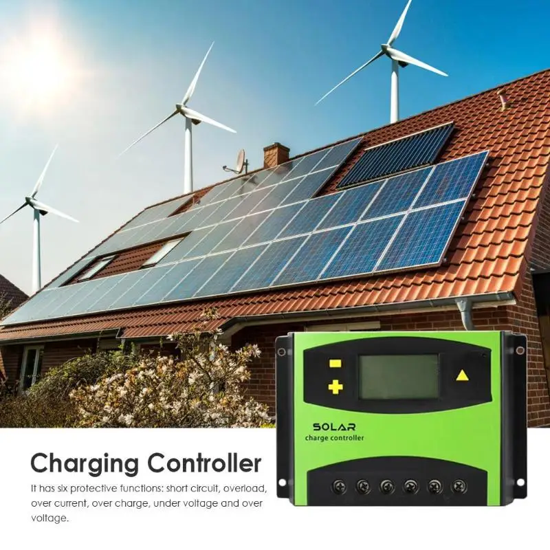 

60A LCD Solar Controller 12V24V Battery Solar Charging Controller Regulator