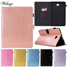 Wekays For Samsung Tab A6 T580 Glitter Bling Leather Case For Samsung Galaxy Tab A6 A 6 2016 10.1 T585 T580 SM-T585 Cover Cases