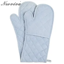 Neoviva деним стеганые ретро двойной печи перчатки для Гриль одноцветное Skyway синий Nordic простой ухватки для духовки термостойкие Firin Eldven