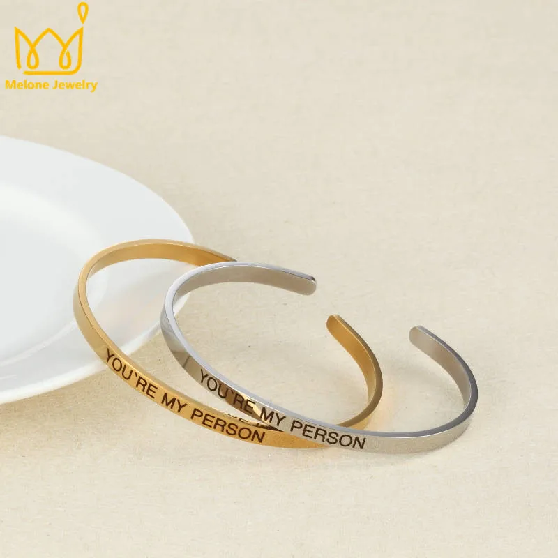 You're My Person Bracelet Silver Gold 316l Stainless Steel Engraved