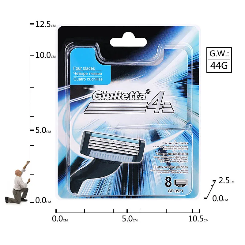 8Pcs/Pack Men Razor Blades Facial Care Shaving Cassettes Edge Shaving Blades Compatible With Blade Sharpener Head Shaver Pen Box
