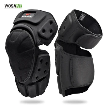

WOSAWE Adjustable Knee Protector Motorcycle Motocross Riding Cycling Skating Ski Knee Pads Kneepads Black Brace Support