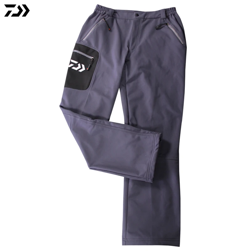 DAIWA DAWA Plus Velvet Men Waterproof Windproof Fishing Pants Breathable Stretch Outdoor Sport